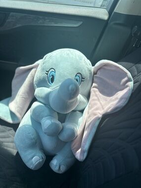 Ty dumbo Light Gray Elephant Plush with Pink Ears